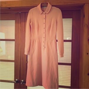 Elegant Pink Button-Up Dress